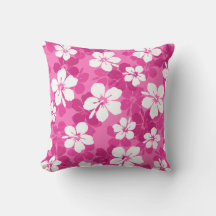 Tropisch rood Violet White Hibiscus Flower Pattern