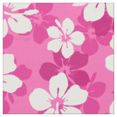 Tropisch rood Violet White Hibiscus Flower Pattern Stof (Close Up)