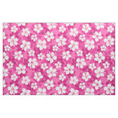 Tropisch rood Violet White Hibiscus Flower Pattern Stof (Fat Quarter)