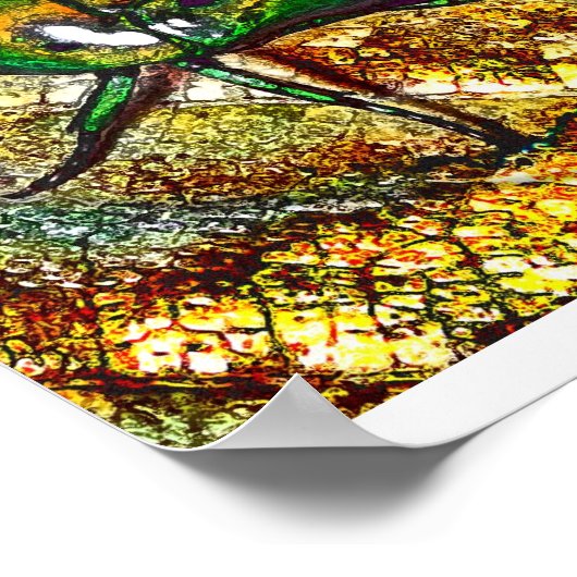 Tropisch Roos Chafer Beetle Digital Art Poster (Hoek)