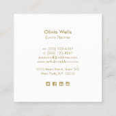 Tropisch Roos Gold Palm Tree-plan Contactkaartje (Achterkant)