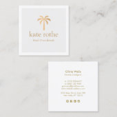 Tropisch Roos goudpalm Contactkaartje (Voorkant / Achterkant)