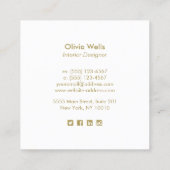 Tropisch Roos goudpalm Contactkaartje (Achterkant)