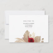 Tropisch Roos Tuin Bruiloft RSVP-kaart Bedankkaart (Achterkant)