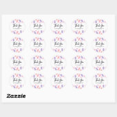Tropisch Roos Witte Realtor Ronde Sticker (Vel)