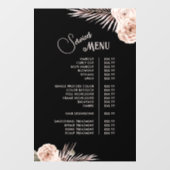 Tropisch Roses Dienstenmenu Raamsticker (Vel)