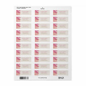 Tropisch roze adreslabel met strandthema etiket (Full Sheet)