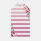 Tropisch roze anananas Floral Birthday Dank je Cadeaulabel (Achterkant)