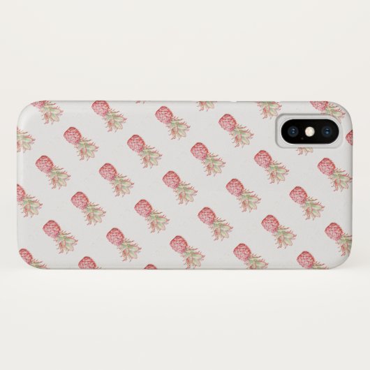 Tropisch | Roze ananas Case-Mate iPhone Case (Achterkant (horizontaal))