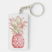 Tropisch | Roze ananas Sleutelhanger (achterkant)