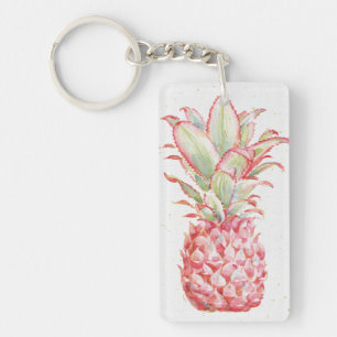 Tropisch   Roze ananas Sleutelhanger