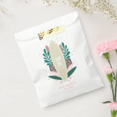 Tropisch roze Baby aan boord Bedankzakje (Gezegeld)