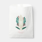 Tropisch roze Baby aan boord Bedankzakje (Voorkant)