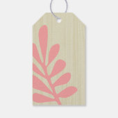 Tropisch roze Baby aan boord Gift Label Cadeaulabel (Achterkant)