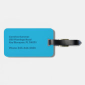 Tropisch Roze Beach Bermuda Bagagelabel (Achterkant horizontaal)