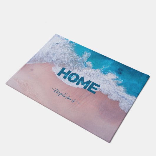 Tropisch Roze Beach Bermuda Deurmat (Schuin)