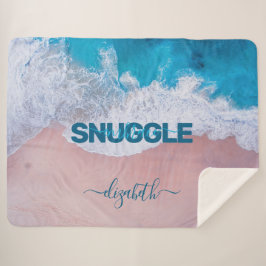 Tropisch Roze Beach Bermuda Sherpa Deken