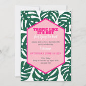 Tropisch Roze Bestemming Bachelorette Weekend Kaart (Voorkant)