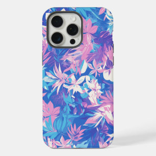 🌺 Tropisch roze & blauwe bloemmotief - Fris & V iPhone 15 Pro Max Case