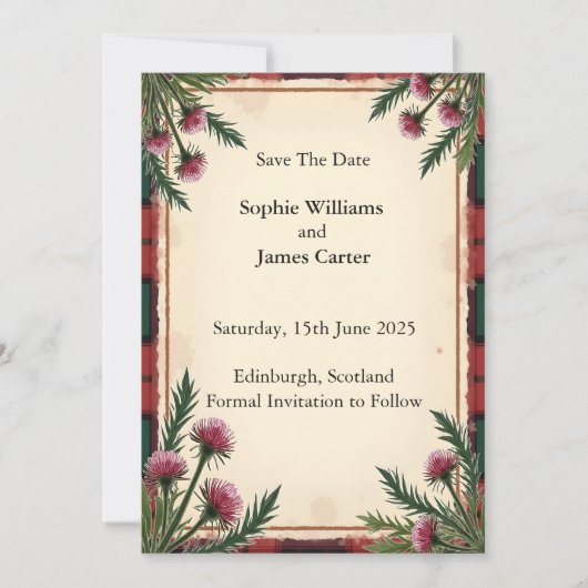 Tropisch Roze Bloemachtig Save the Date (Voorkant)
