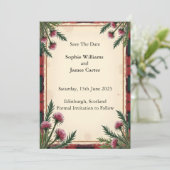 Tropisch Roze Bloemachtig Save the Date (Staand voorkant)
