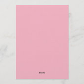 Tropisch Roze Bloemstuk Bruiloft Feest Kaart (Achterkant)