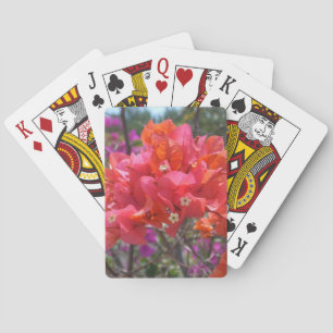 Tropisch Roze Bougainvillea Eiland Bloemen Pokerkaarten