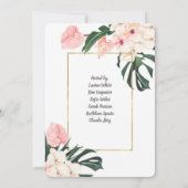 Tropisch roze bridal Shower-uitnodiging Kaart (Achterkant)