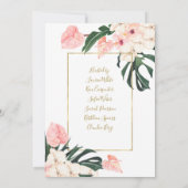Tropisch roze bridal Shower-uitnodiging Kaart (Achterkant)