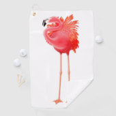 Tropisch roze Caraïbisch Flamingo Golf Towel Golfhanddoek (Insitu)
