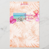 Tropisch Roze Custom Wedding Snoep Bar Wrapper Flyer (Voorkant)