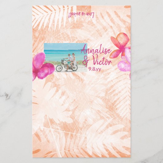 Tropisch Roze Custom Wedding Snoep Bar Wrapper Flyer (Voorkant)