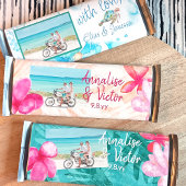 Tropisch Roze Custom Wedding Snoep Bar Wrapper Flyer