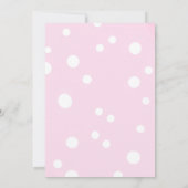 Tropisch Roze Dinosaur Cute Girl Baby shower Kaart (Achterkant)