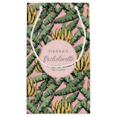 Tropisch Roze en Gele Banaan Bachelorette Feestje Klein Cadeauzakje (Achterkant)