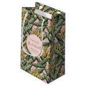Tropisch Roze en Gele Banaan Bachelorette Feestje Klein Cadeauzakje (Achterkant Gekanteld)