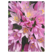 Tropisch roze en gele bloemen klembord (Achterkant)