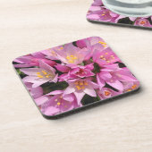 Tropisch roze en gele bloemen onderzetter (Linkerzijde)