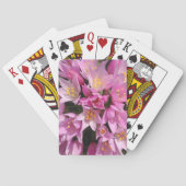 Tropisch roze en gele bloemen pokerkaarten (Achterkant)