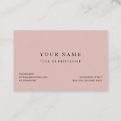 Tropisch roze en groen lederen patroon en naam visitekaartje (Achterkant)