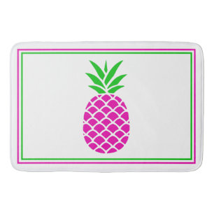 Tropisch roze en groene ananas badmat