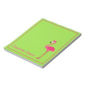 Tropisch Roze en Groene Flamingo Gepersonaliseerd Notitieblok (Linkerzijde)