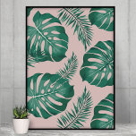 Tropisch roze en groene handpalmen zonder naadloos poster<br><div class="desc">Het tropische roze en groene palmbladeren Het naadloze patroon is een levendig en levendig ontwerp met een assortiment van roze en groene palmbladeren dat in een herhalend patroon is gerangschikt. Het patroon heeft een naadloze lay-out, betekenend dat de randen van het ontwerp samen foutloos aan creëer een ononderbroken en ononderbroken...</div>