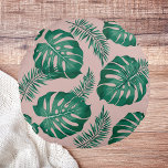 Tropisch roze en groene handpalmen zonder naadloos rond kussen<br><div class="desc">Het tropische roze en groene palmbladeren Het naadloze patroon is een levendig en levendig ontwerp met een assortiment van roze en groene palmbladeren dat in een herhalend patroon is gerangschikt. Het patroon heeft een naadloze lay-out, betekenend dat de randen van het ontwerp samen foutloos aan creëer een ononderbroken en ononderbroken...</div>