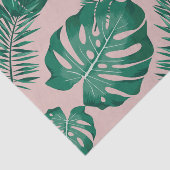 Tropisch roze en groene handpalmen zonder naadloos tissuepapier (Detail)