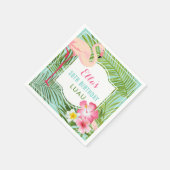 Tropisch roze flamingo 30th Birthday Luau Servet (Hoek)