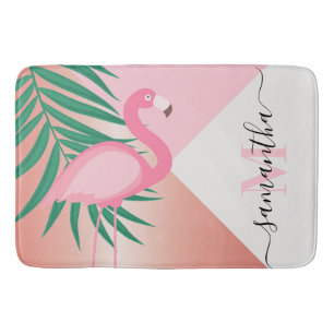 Tropisch Roze Flamingo Badmat