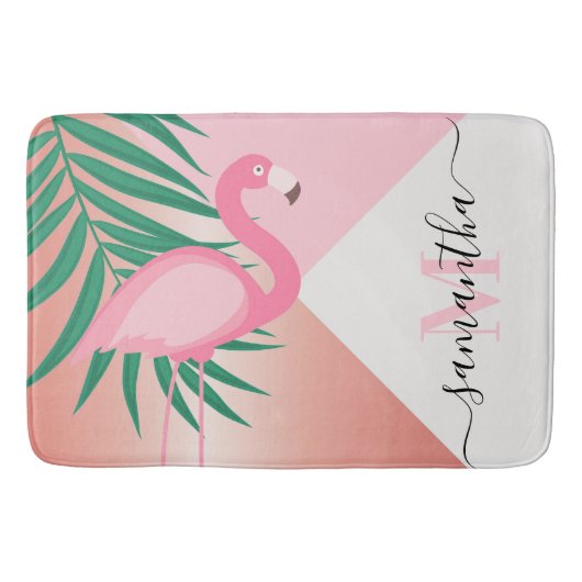 Tropisch Roze Flamingo Badmat (Voorkant)