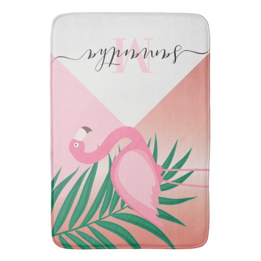 Tropisch Roze Flamingo Badmat (Voorkant Verticaal)
