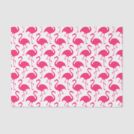Tropisch roze flamingo Beach Thema Tissuepapier (Voorkant)